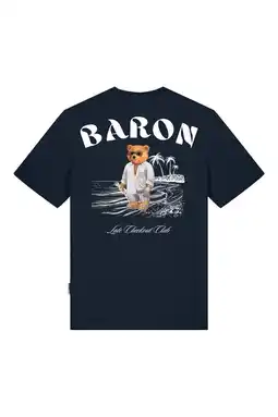 Wehkamp Baron Filou regular T-shirt met backprint donkerblauw aanbieding