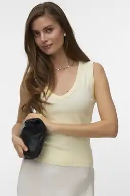 Wehkamp VERO MODA regular fit top - lichtgeel aanbieding
