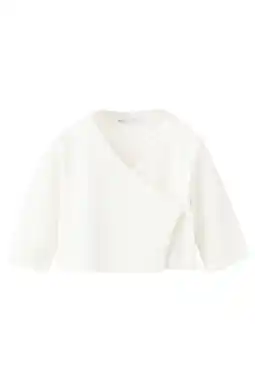 Wehkamp Mango Kids gebreid vest - wit aanbieding