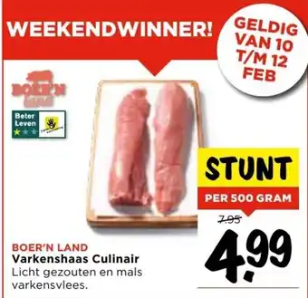 Vomar Voordeelmarkt Boer'n land Varkenshaas Culinair aanbieding