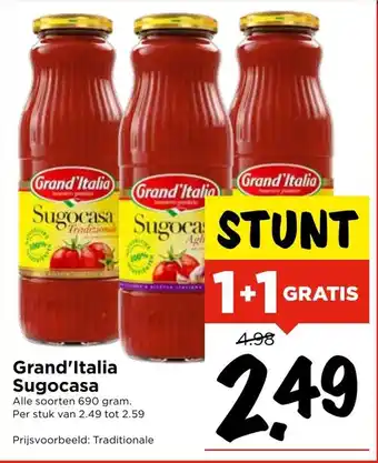 Vomar Voordeelmarkt Grand'Italia Sugocasa aanbieding