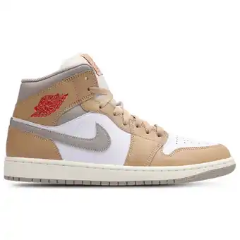Foot Locker Jordan Aj1 Mid Sneakers Heren - Bruin - Maat 42 - Leer, Synthetisch aanbieding