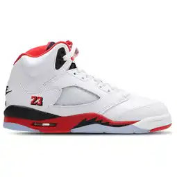 Foot Locker Jordan Retro 5 Kindersneakers - Wit - Maat 35.5 - Leer aanbieding