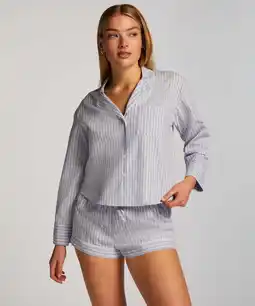 Hunkemoller Hunkemöller Shorts Katoen Blauw aanbieding
