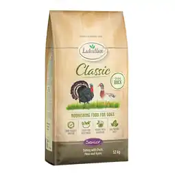 Zooplus Lukullus Classic Senior Kalkoen & Eend (graanvrij) - 12 kg Nieuw Receptuur aanbieding