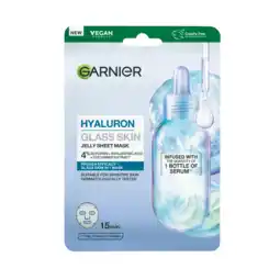De Online Drogist Garnier Hyaluron Glass Skin Jelly Sheet Mask 2ST aanbieding