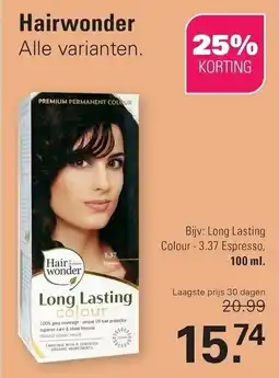 De Online Drogist Hairwonder Long Lasting colour aanbieding