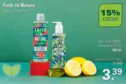 De Online Drogist Faith in Nature Body Wash Gel Douche Aloe Vera aanbieding