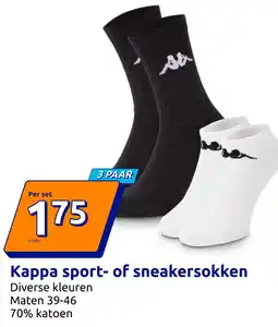 Action Kappa sport- of sneakersokken aanbieding