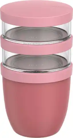 Intratuin Mepal lunchpot Ellipse 3-delig roze D 10,7 H 20 cm aanbieding