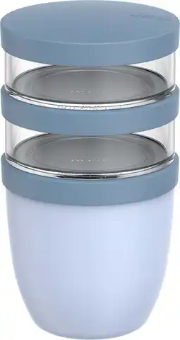 Intratuin Mepal lunchpot Ellipse 3-delig blauw D 10,7 H 20 cm aanbieding