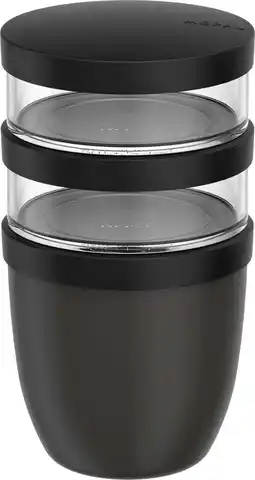 Intratuin Mepal lunchpot Ellipse 3-delig zwart D 10,7 H 20 cm aanbieding