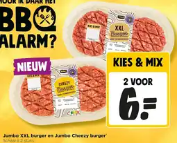 Jumbo Jumbo XXL burger en Jumbo Cheezy burger aanbieding