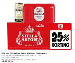 Jumbo Pils van Warsteiner, Stella Artois of Dommelsch aanbieding