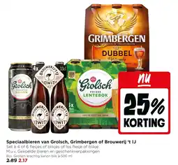 Jumbo Speciaalbieren van Grolsch, Grimbergen of Brouwerij 't IJ aanbieding