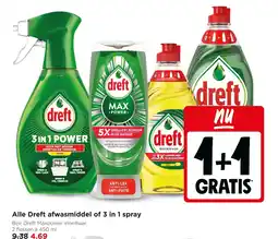 Jumbo Alle Dreft afwasmiddel of 3 in 1 spray aanbieding