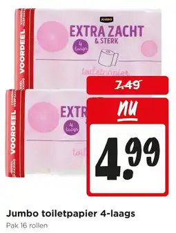 Jumbo Jumbo toiletpapier 4-laags aanbieding