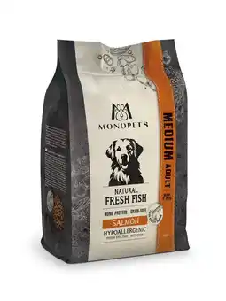 Pets Place Monopets Fresh Fish Adult Medium - Hondenbrokken - Zalm 12 kg aanbieding