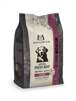 Pets Place Monopets Fresh Meat Adult Medium - Hondenbrokken - Schaap 12 kg aanbieding