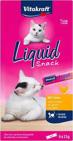 Pets Place Vitakraft Cat Liquid Snack Kip/Taurine - Verwensnacks - 6 stuks Kip aanbieding