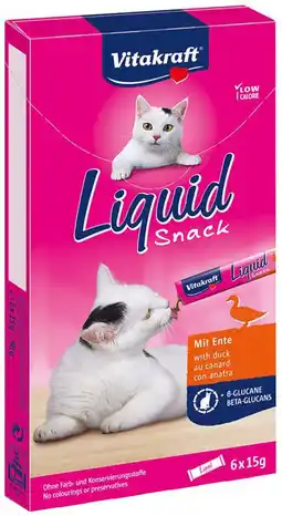 Pets Place Vitakraft Cat Liquid Snack Eend - Verwensnacks - 6 stuks Eend aanbieding