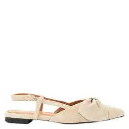 Wehkamp Babouche Sofie-2 suede slingback loafers met panterprint beige aanbieding
