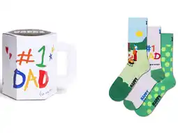 Wehkamp Happy Socks giftbox sokken No. 1 Dad - groen (set van 3) aanbieding