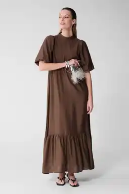 Wehkamp Shoeby maxi jurk bruin aanbieding