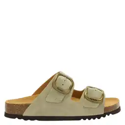 Wehkamp Scholl Noelle imitatieleren leren slippers groen aanbieding