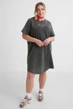 Wehkamp ONLY CARMAKOMA mini jurk grijs aanbieding