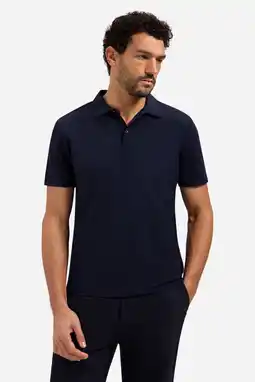Wehkamp No Excess travelstof regular polo donkerblauw aanbieding