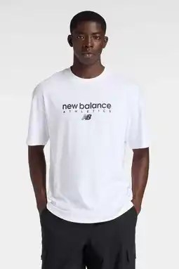 Wehkamp New Balance regular T-shirt wit aanbieding