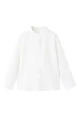 Wehkamp Mango Kids casual overhemd met linnen wit aanbieding