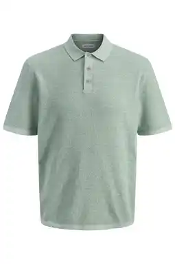 Wehkamp JACK & JONES ESSENTIALS regular polo gebreid groen aanbieding