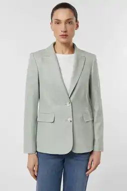 Wehkamp comma regular blazer grijsgroen aanbieding