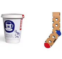 Wehkamp Happy Socks giftbox sokken Coffee Cup beige aanbieding