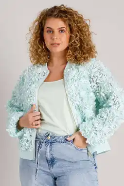 Wehkamp Yest Curve gebloemd gebreid vest mintgroen aanbieding