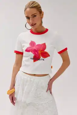 Wehkamp HARPER & YVE gebloemd T-shirt ecru aanbieding