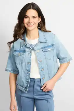 Wehkamp CS the Label spijkerjas medium blue denim aanbieding