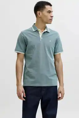 Wehkamp JACK & JONES ESSENTIALS slim polo turquoise aanbieding