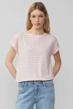 Wehkamp QS gestreepte top lichtroze aanbieding