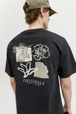 Wehkamp JACK & JONES ORIGINALS regular T-shirt met backprint zwart aanbieding