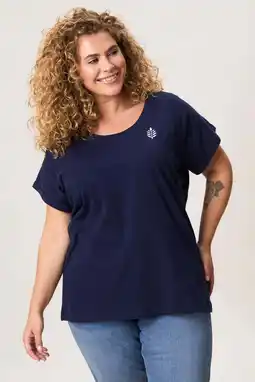 Wehkamp Miss Etam Plus T-shirt donkerblauw aanbieding
