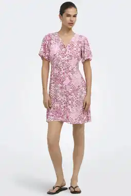 Wehkamp ONLY korte jurk met print - roze aanbieding