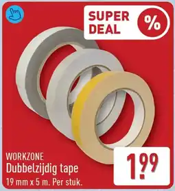 ALDI Workzone Dubbelzijdig tape aanbieding