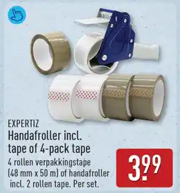 ALDI Expertiz handafroller incl. tape of 4-pack tape aanbieding