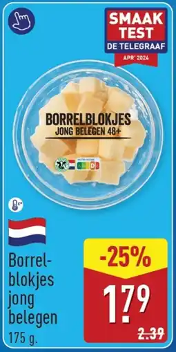 ALDI Borrelblokjes jong belegen aanbieding