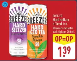 ALDI Breezer hard seltzer of iced tea aanbieding