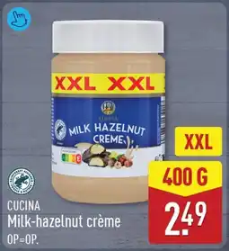 ALDI Cucina milk-hazelnut crème aanbieding