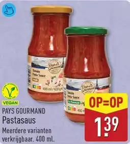 ALDI Pays Gourmand Pastasaus aanbieding